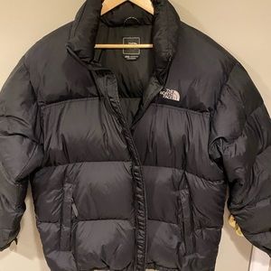 Classic North Face Nuptse puffer jacket, Mens XL, black, great condition